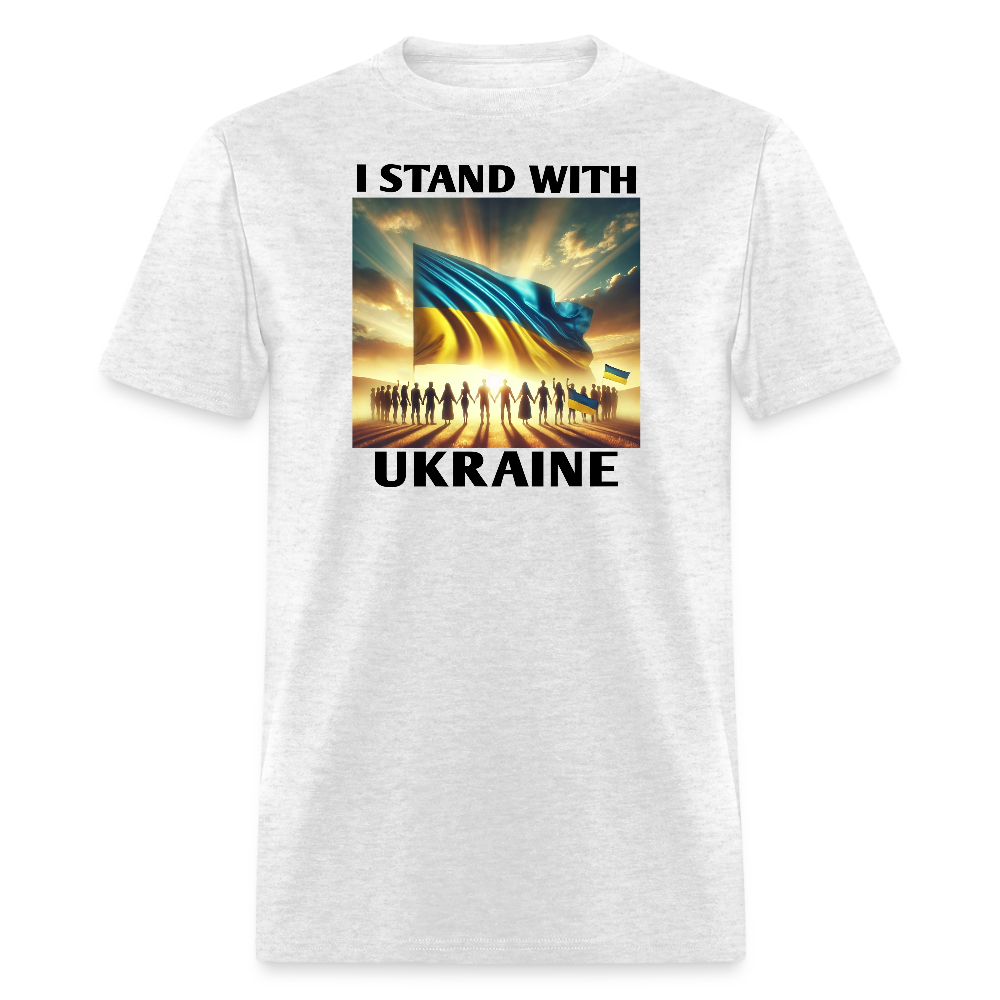 I STAND WITH UKRAINE Graphic Tee - light heather gray